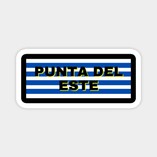 Punta del Este City in Uruguay Flag Stripes Magnet