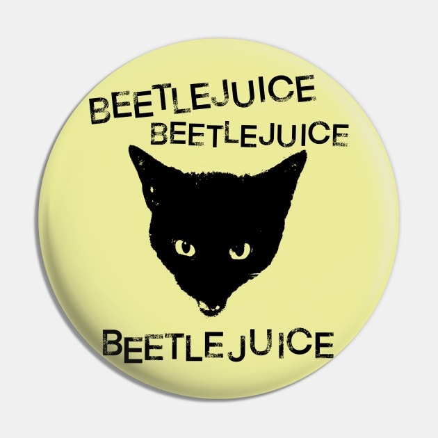 Beetlejuice Cat Pin by pruneart