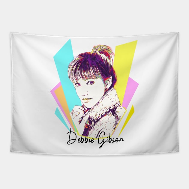 Wpap Pop Art Debbie Gibson 80s Tapestry by Piomio