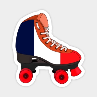 Roller Skating France Magnet