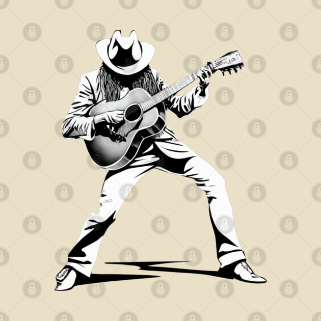 Dwight Yoakam Playing Guitar by Aldrvnd