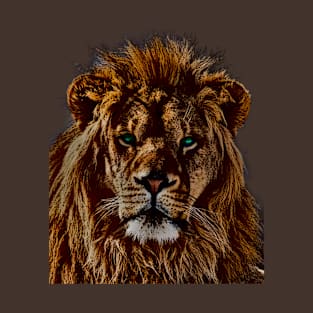 African Lion Head Full T-Shirt