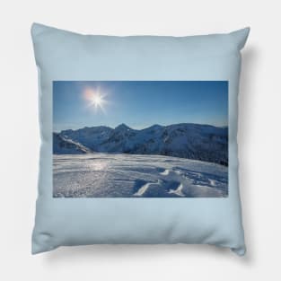 Winter mountain landscape, Tatry Mountains Pillow