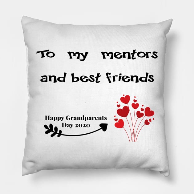 grandparents day Pillow by Mdath