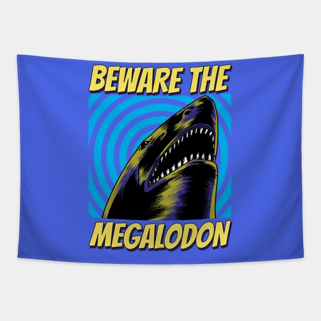 Megalodon Shark Tapestry by Tip Top Tee's