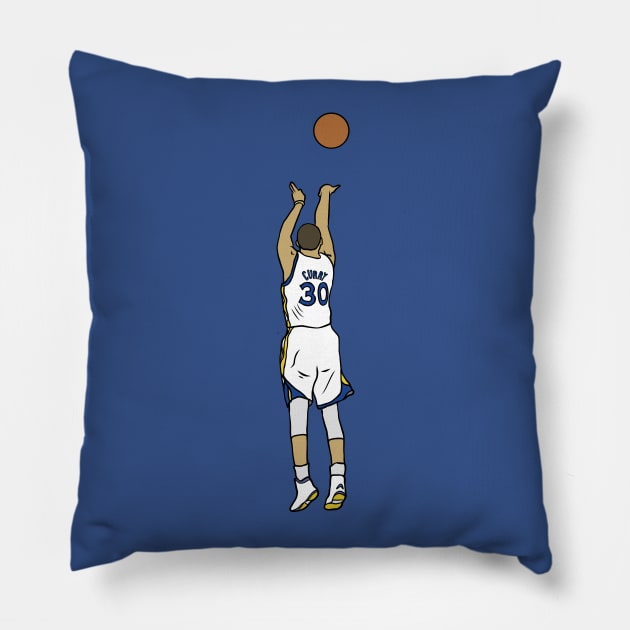 Steph Curry Three Pointer Pillow by rattraptees