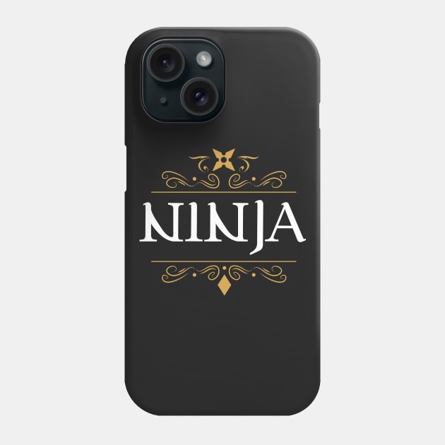 Ninja Character Class Rogue Pathfinder Tabletop RPG Gaming Phone Case by pixeptional