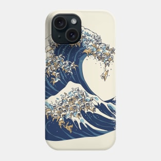 The Great wave of Cat Phone Case