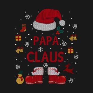 Funny Santa Costume Papa Claus Xmas Pyjama Tee T-Shirt