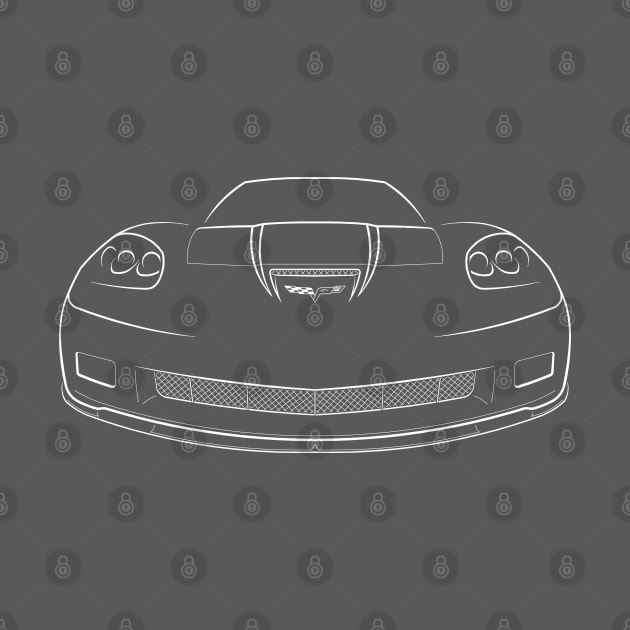 Centennial Edition C6 Chevrolet Corvette - front stencil, white by mal_photography