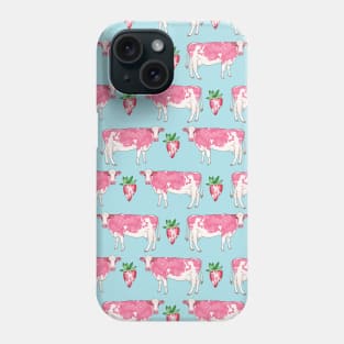 Strawberry Cow Pattern Phone Case