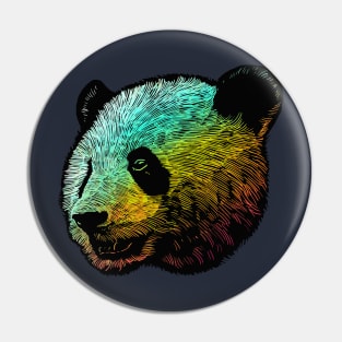 Cool Colored Panda Pin