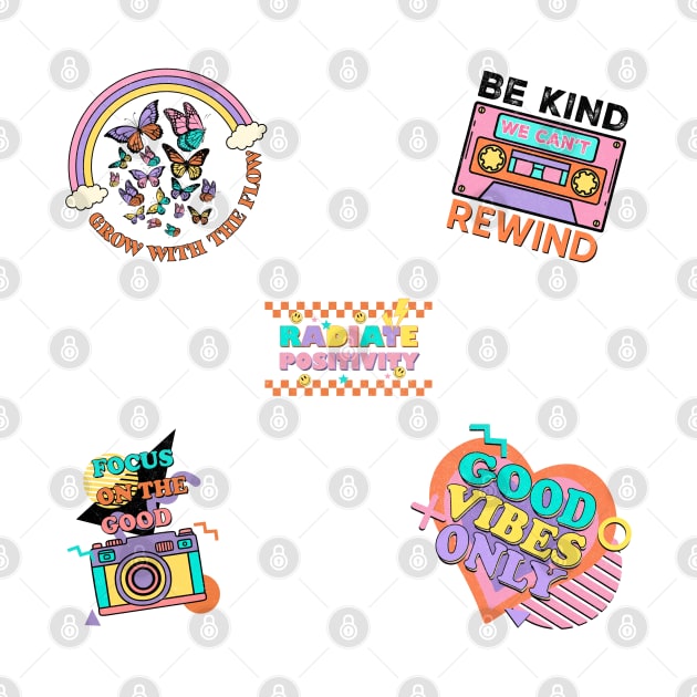 Vintage Flowers Motivation Quotes Stickers Pack by Yourfavshop600