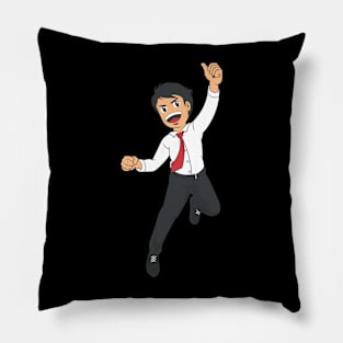 Businessman or Office Worker Jumping in Joy Pillow