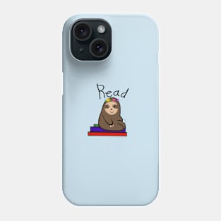 Flower Crown Sloth Read Phone Case