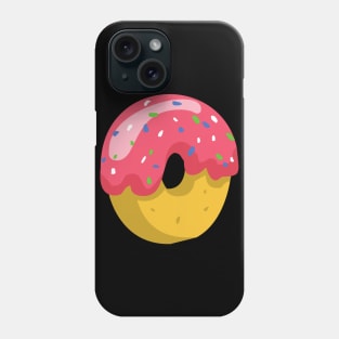 Half Glazed Pink Doughnut Phone Case