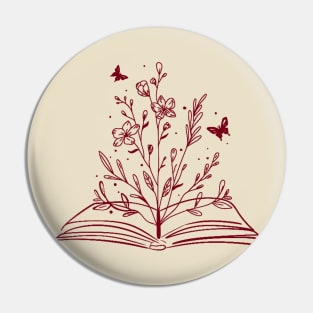 book flower Pin