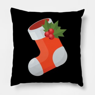 Christmas Stocking With Berries Pillow