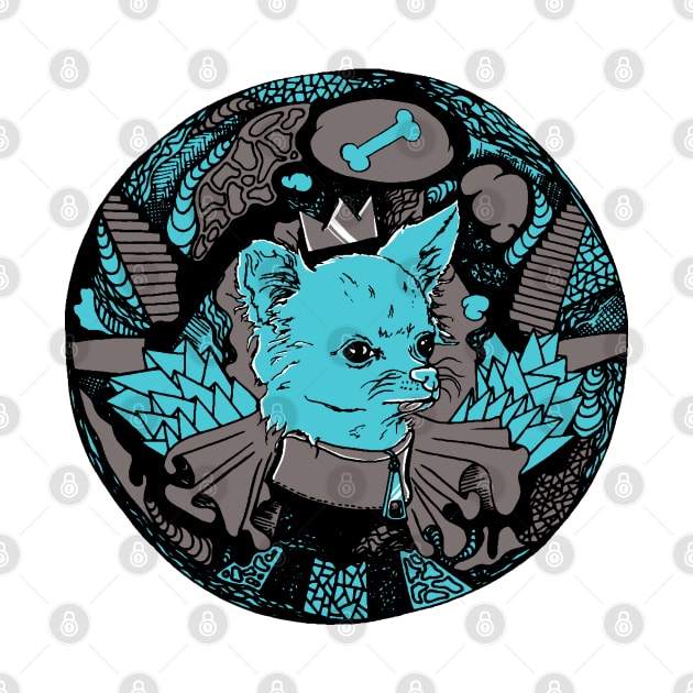 Blue Grey Circle of the Chihuahua by kenallouis