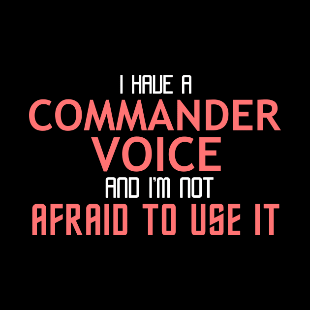 Commander Voice Cool Typography Job Design by Stylomart