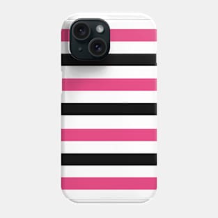 black, pink and white stripes Phone Case