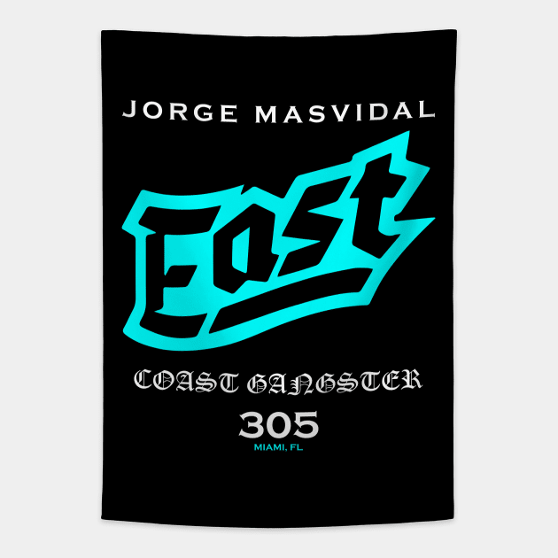 Jorge Masvidal East Coast Gangster Tapestry by SavageRootsMMA