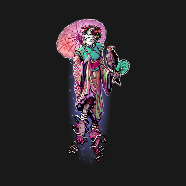 Disover Floating Geisha - Anime Art - T-Shirt