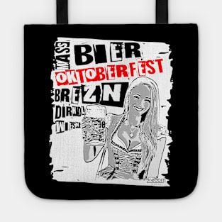 2reborn JEN Oktoberfest Bier Party Dirndl white Tote