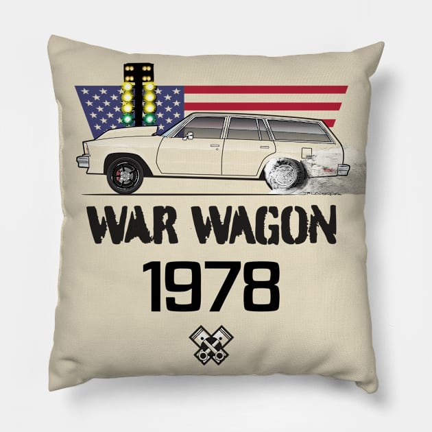 War Wagon Multi Color Pillow by JRCustoms44