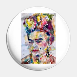 FRIDA KAHLO - watercolor portrait .4 Pin