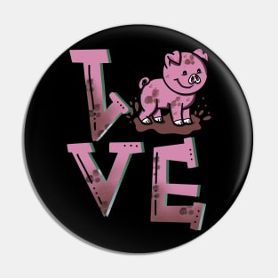 Love Dirty Farm Pink Pig Pin