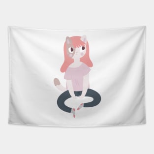 Cat Girl Tapestry