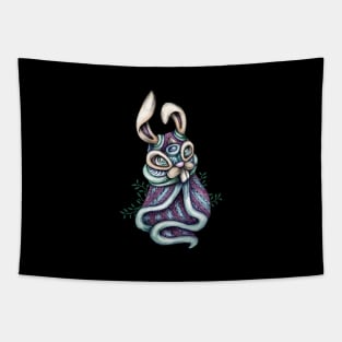 Rabbit Lion Dance Tapestry