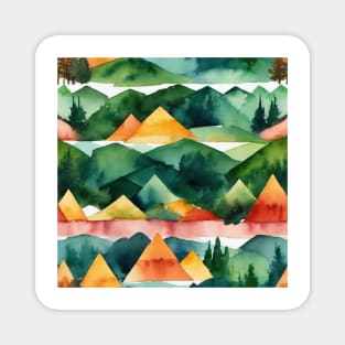 Watercolor Geometric Magnet