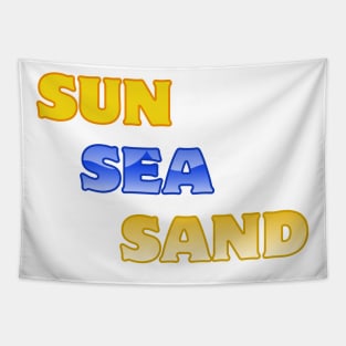 Sun Sea Sand Summer Beach Holiday Tapestry