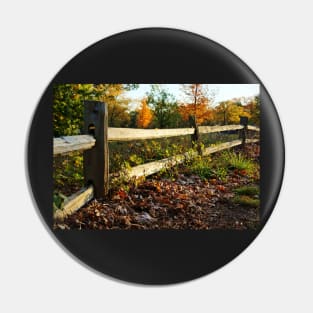 Rustic Wooden Fence in Autumn Pin