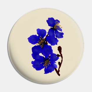 Blue Magnolia Pin