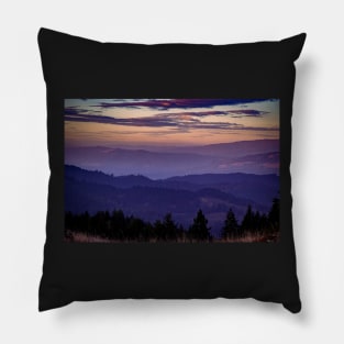 Purple and pink mountains Pillow