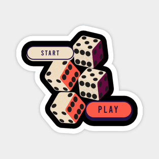 Start play dice game Magnet