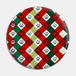 Christmas plaid pattern Pin