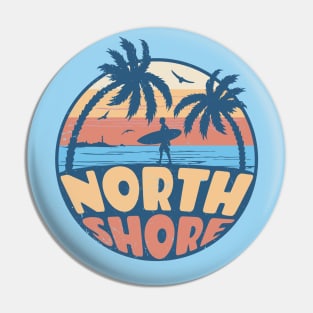 Vintage Surfing North Shore Oahu, Hawaii // Retro Summer Vibes // Grunge Surfer Sunset Pin