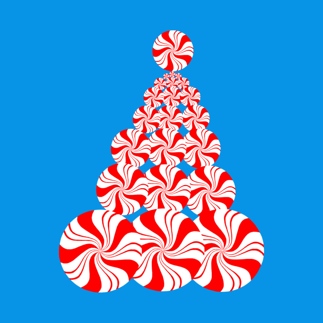 Christmas Candy Peppermint Tree by Art by Deborah Camp