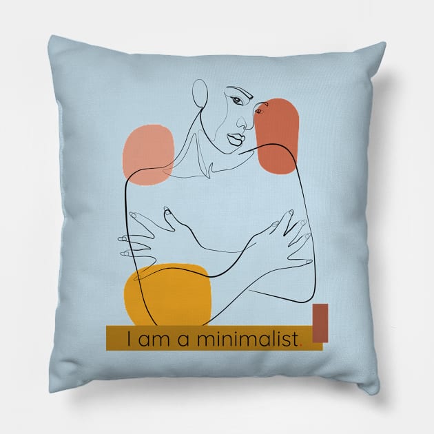 Body Silouhette "I am a Minimalist" Pillow by TranquilAsana