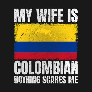 My Wife is Colombian Print Husband Colombia Colombian Wife T-Shirt