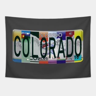 Colorado License Plates Tapestry