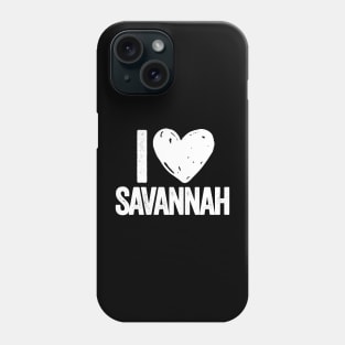 i love Savannah - white type Phone Case