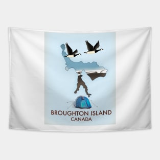 Broughton island Canada map Tapestry