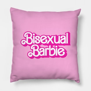 Bi Barbie Logo Barbie The Movie Style Pillow