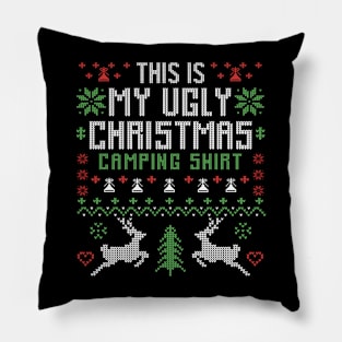 Ugly Christmas Camping Shirt Pillow