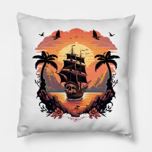 Skull Island Sunset Expedition Pillow